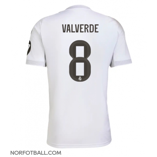 Billige Fotballdrakt Real Madrid Federico Valverde #8 Replika Hjemmedrakt 2025-26 Kortermet Billige Fotballdrakt Real Madrid Federico Valverde #8 Replika Hjemmedrakt 2025-26 Kortermet
